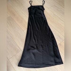House Of Harlow Black Satin Dress